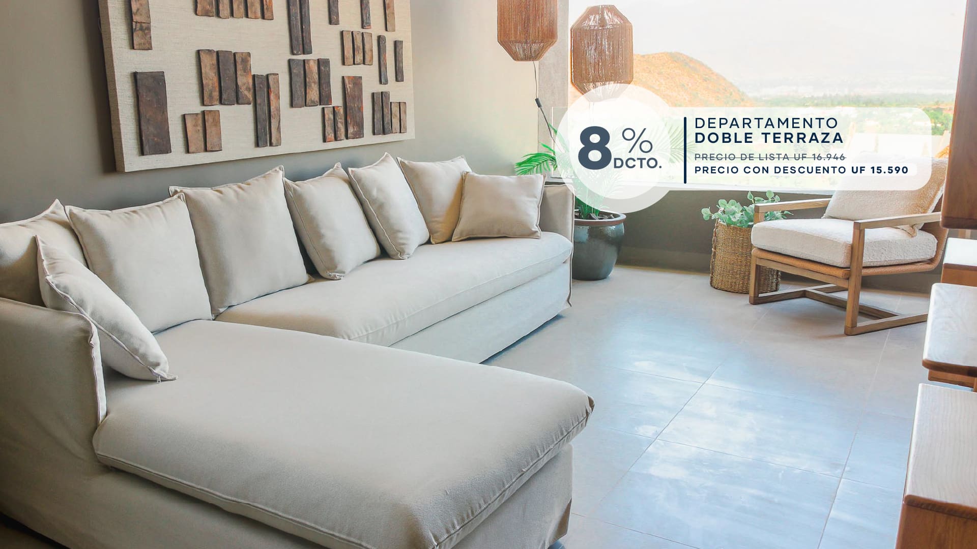 Departamento con Doble Terraza